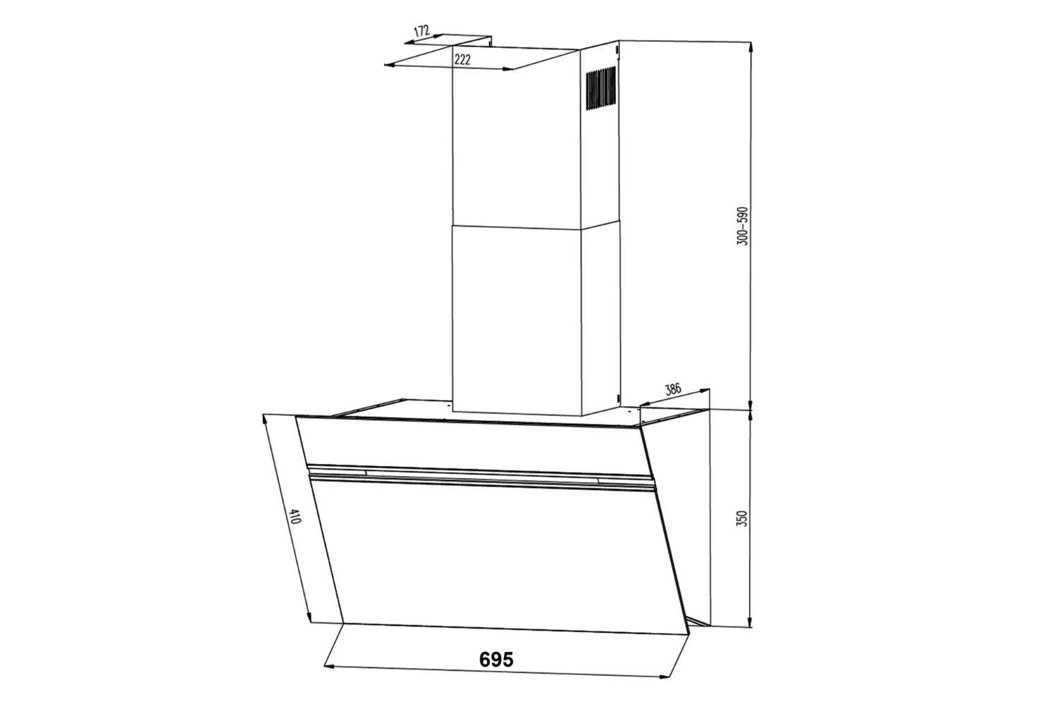Máy Hút Mùi Kính Vát Canzy CZ KV6670PRO