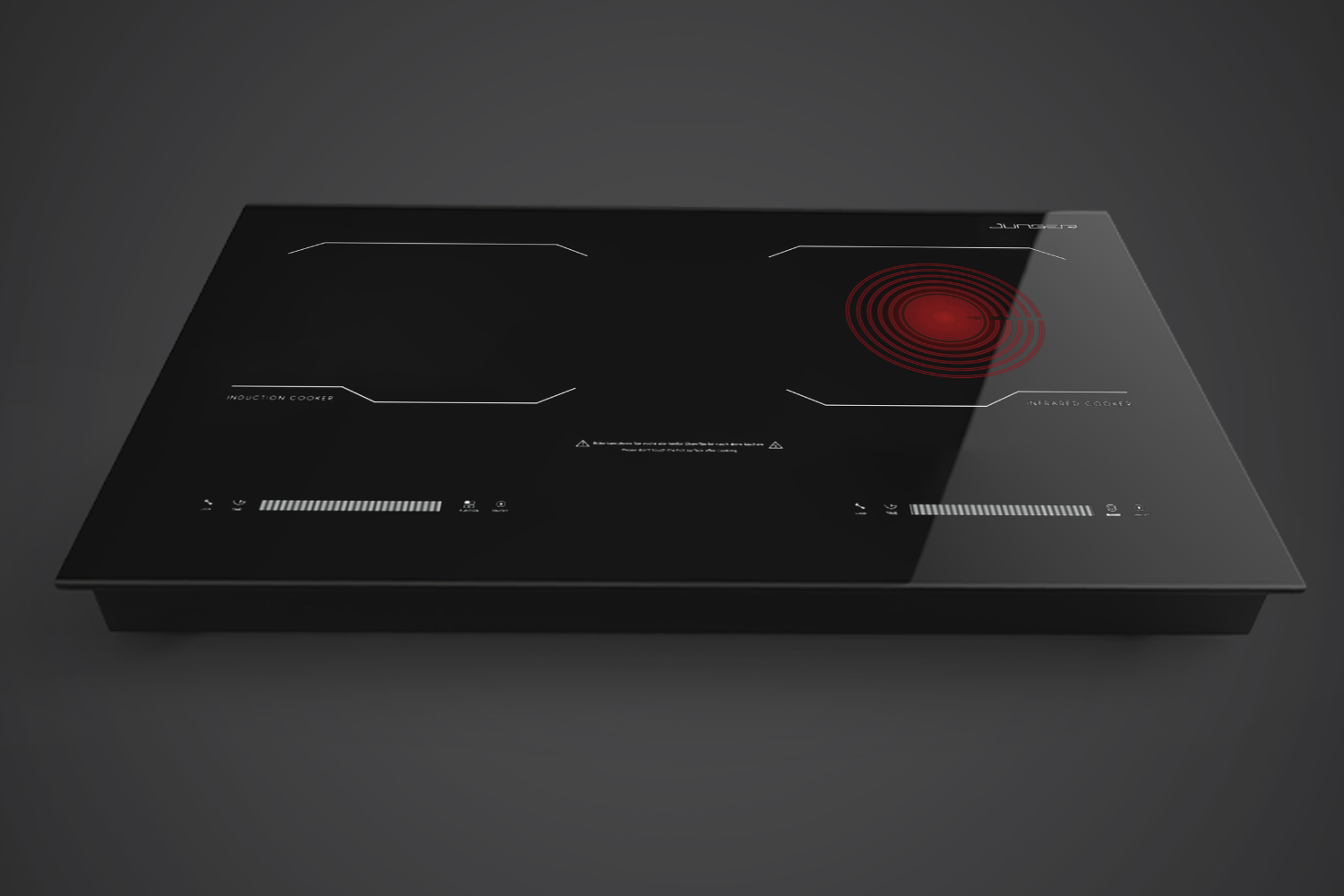 Bếp Điện Từ Kết Hợp Hồng Ngoại Junger MK-24 | Lắp Âm/Dương 2 Vùng Nấu