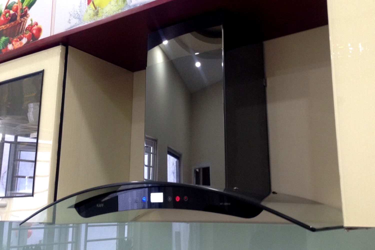 Máy Hút Mùi Áp Tường Kính Cong Kaff KF-GB902 | 90cm