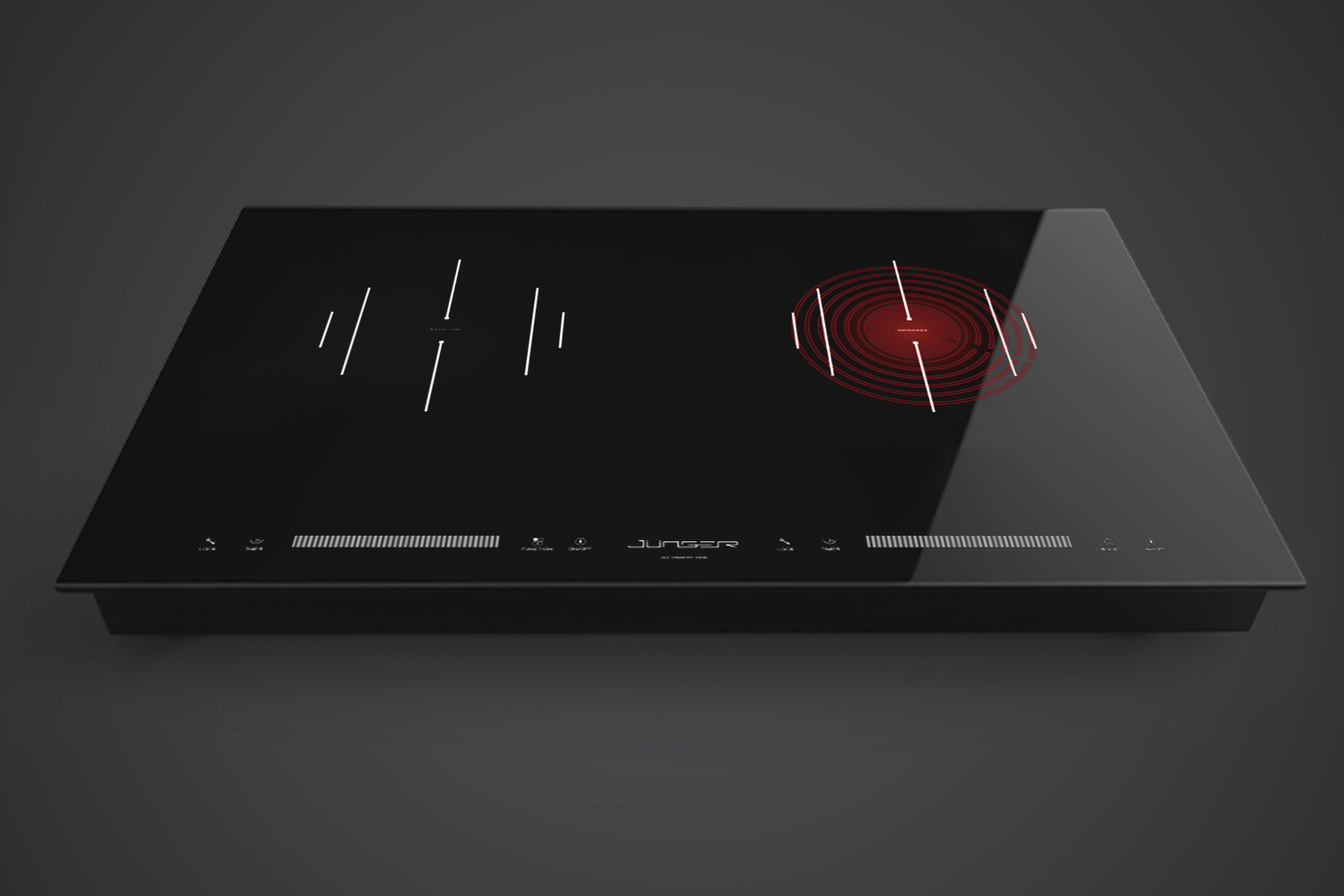 Bếp Điện Từ Kết Hợp Hồng Ngoại Junger CEJ-204-IF | Lắp Âm 2 Vùng Nấu