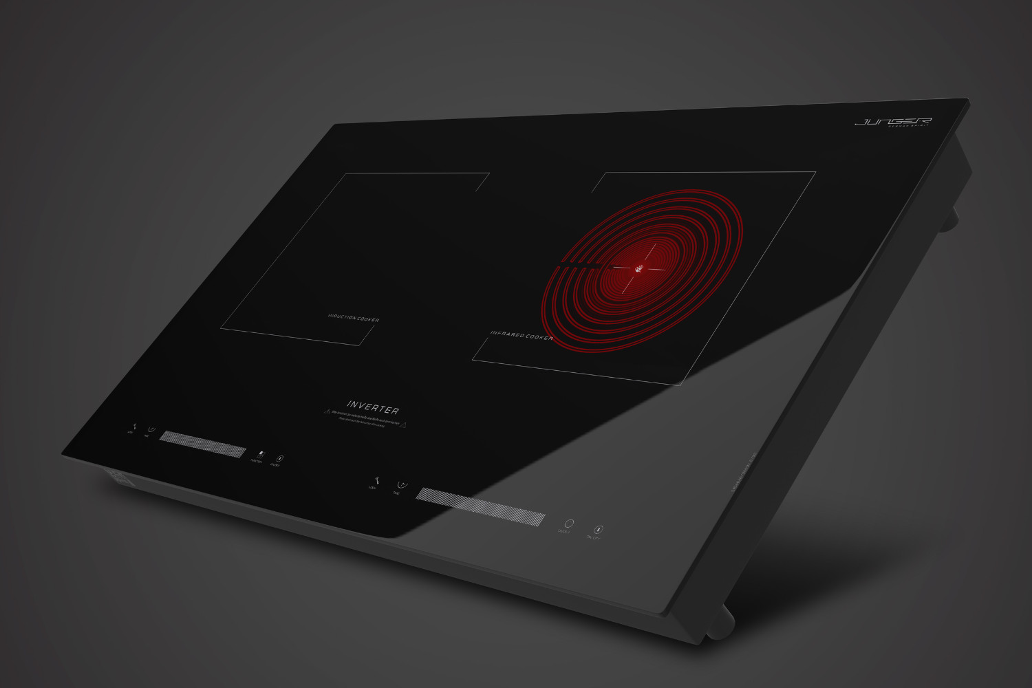 Bếp Điện Từ Kết Hợp Hồng Ngoại Junger SIS-66 | Lắp Âm/Dương 2 Vùng Nấu
