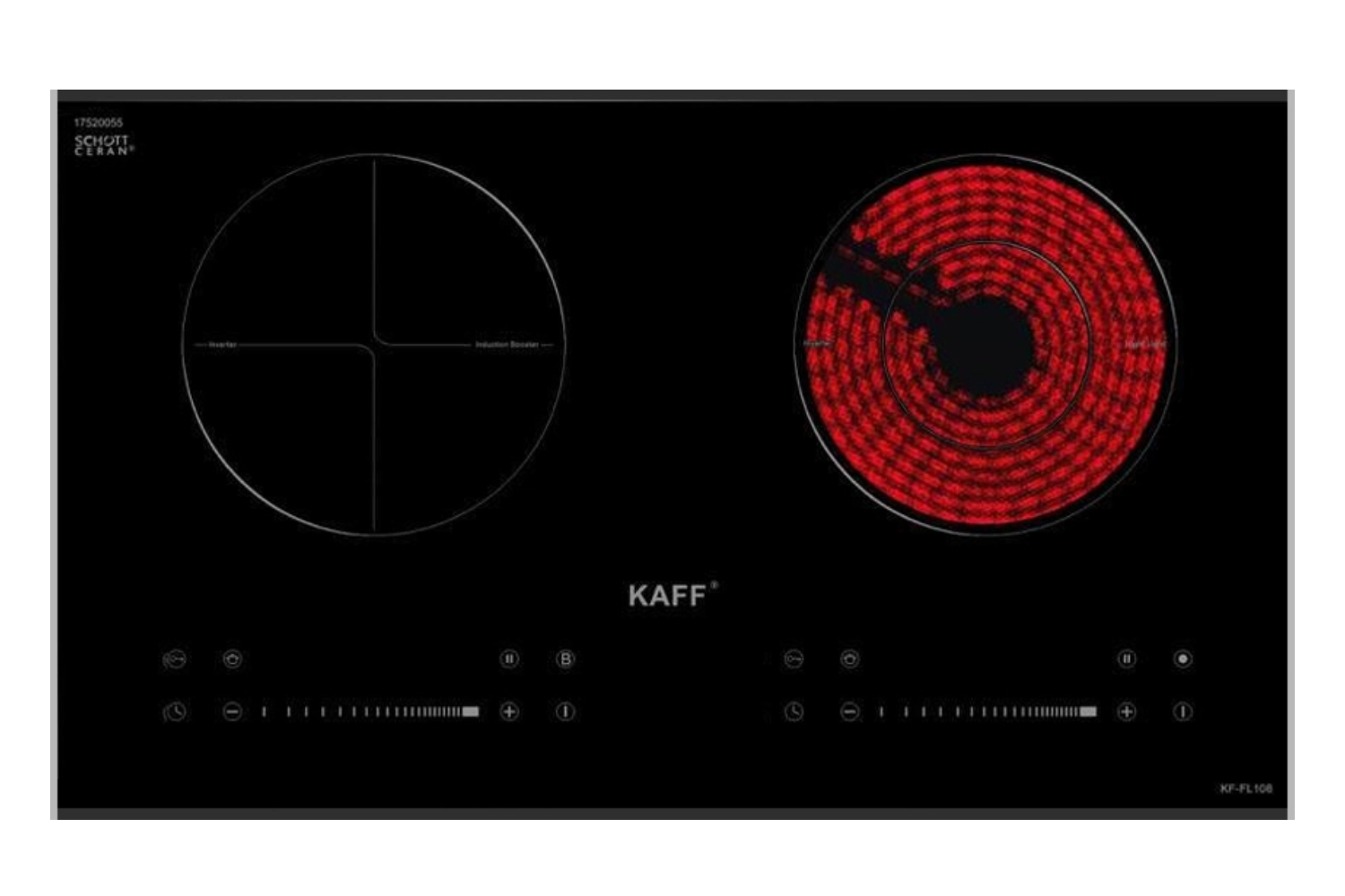 Bếp Điện Từ Âm KAFF KF-FL108 | 01 Từ - 01 Hồng Ngoại