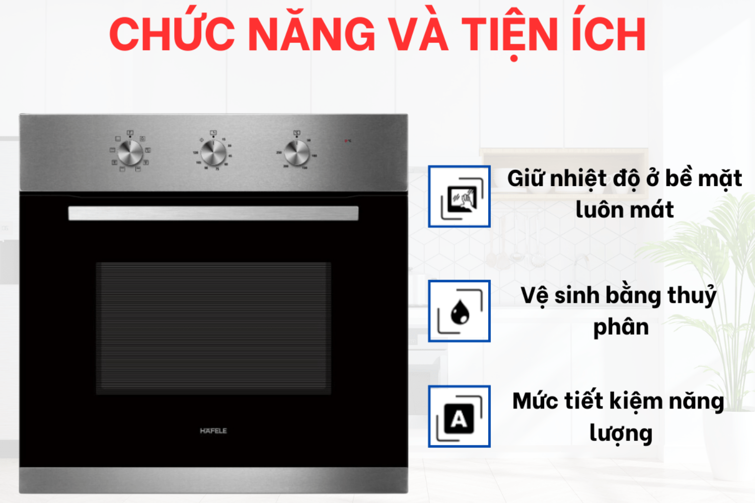 Lò Nướng Âm Tủ Hafele HO-4K70A (538.61.451) | Dung Tích 70 Lít