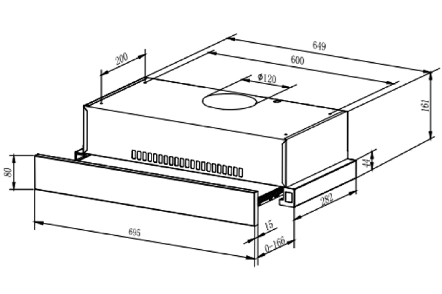 Máy hút mùi âm tủ Teka EASY TLR2 72 SS | 70cm