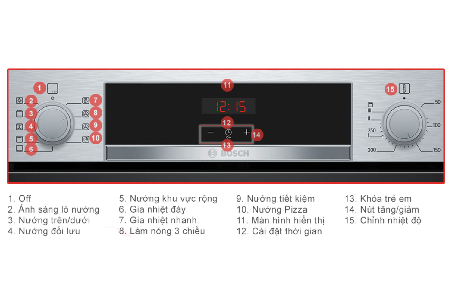 Lò Nướng Bosch HBA3140S0 Series 4 | Lắp Âm 71 Lít