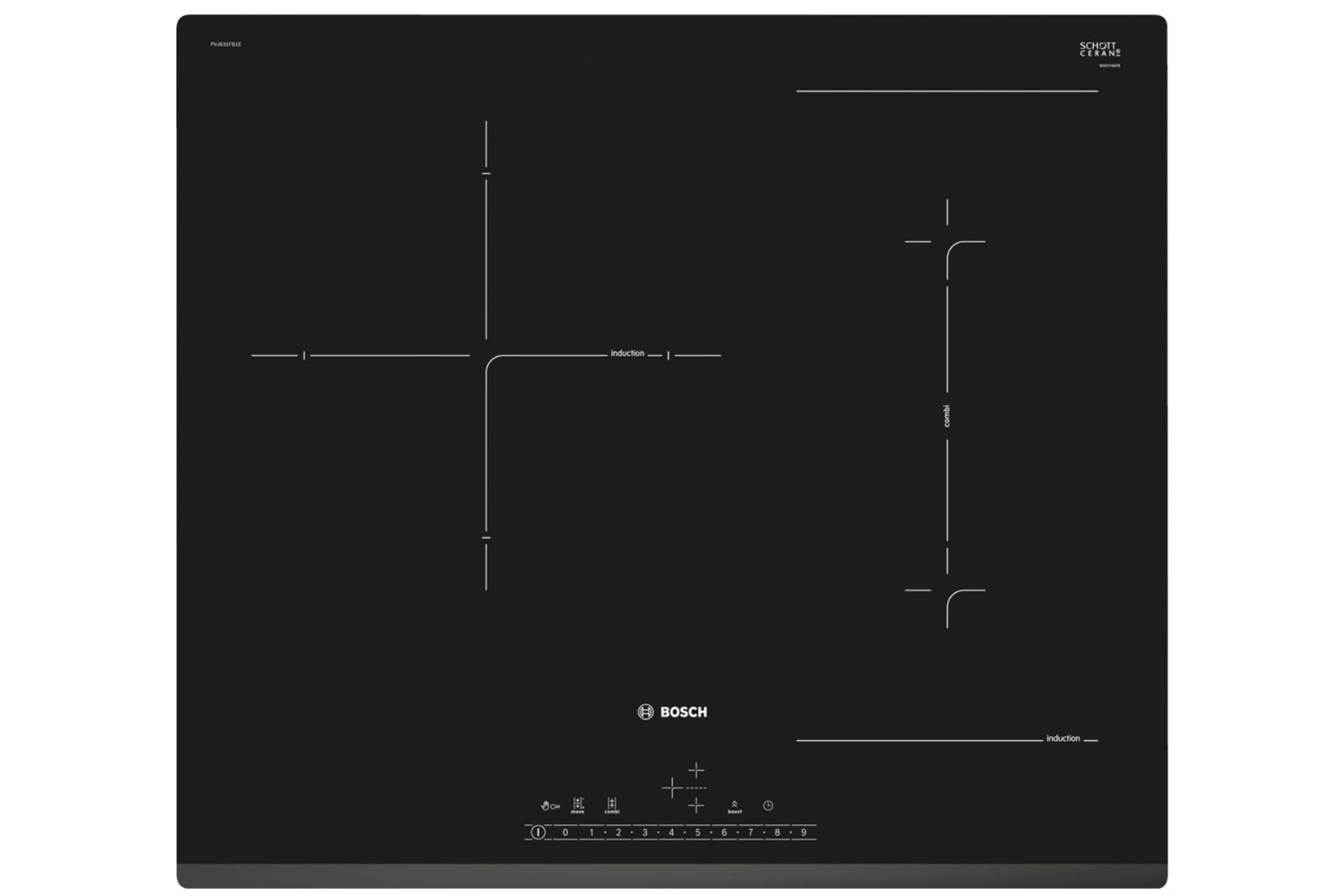 Bếp Từ Âm Bosch PVJ611FB5E Series 6 | 03 Vùng Nấu Ghép Nối