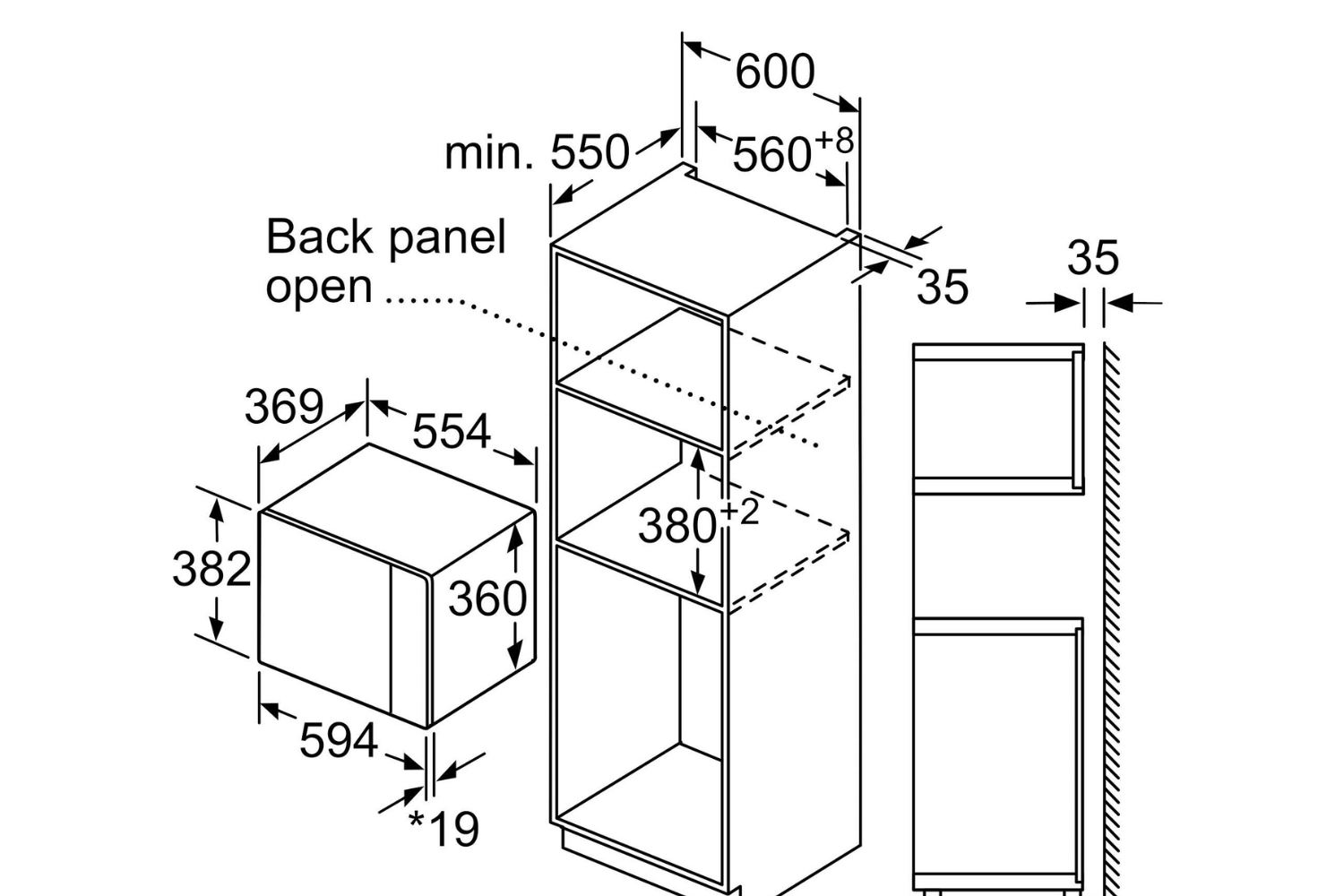 Lò Vi Sóng Bosch BEL554MB0 Series 6 - Lò Vi Sóng Có Nướng Lắp Âm