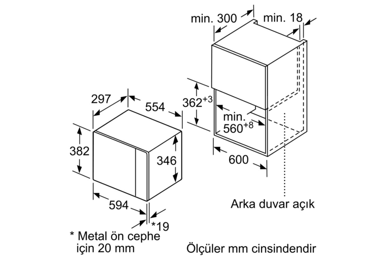 Lò Vi Sóng Có Nướng Bosch HMT72M654 Serie 6 | Lắp Âm 20 Lít