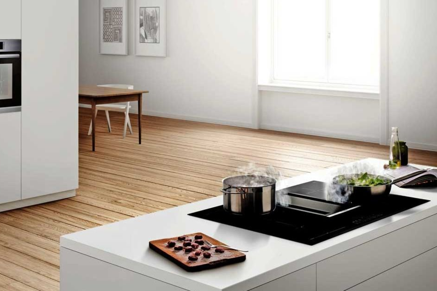 Bếp Từ Hút Mùi Bosch PVS851F21E Series 6 | Lắp Âm 04 Vùng Nấu