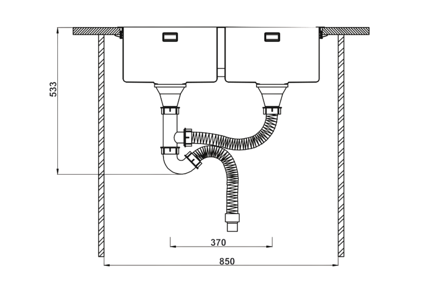 Chậu Rửa Bát 2 Hố Inox 304 Hafele HS22-SSN2S90P 567.94.000