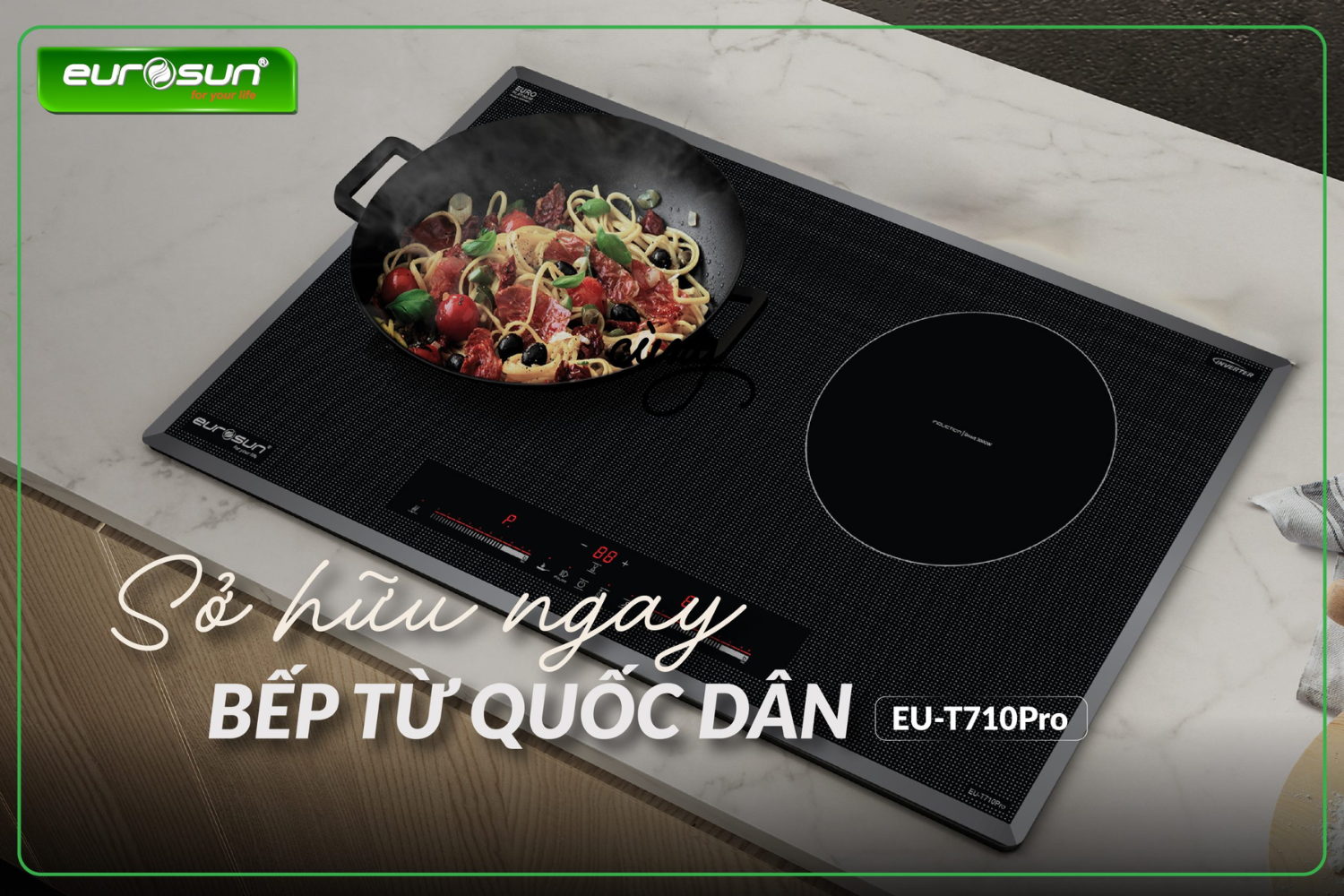 Bếp Từ Đôi Eurosun EU-T710Pro(G) | Lắp Âm 2 Vùng Nấu