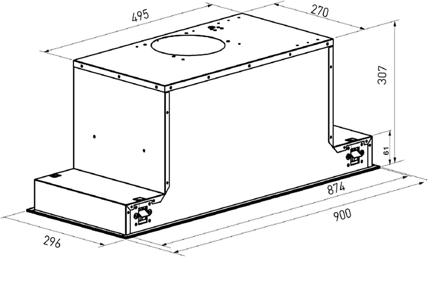 Máy hút mùi âm tủ Canzy CZ 68DT| 90cm