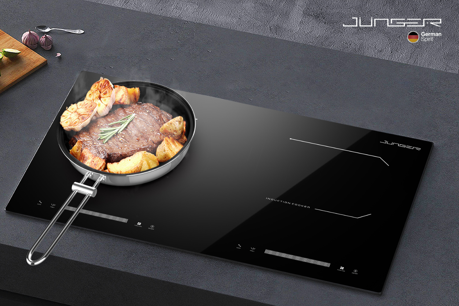 Bếp Từ Đôi Junger CEJ-202-II | Lắp Âm/Dương 2 Vùng Nấu