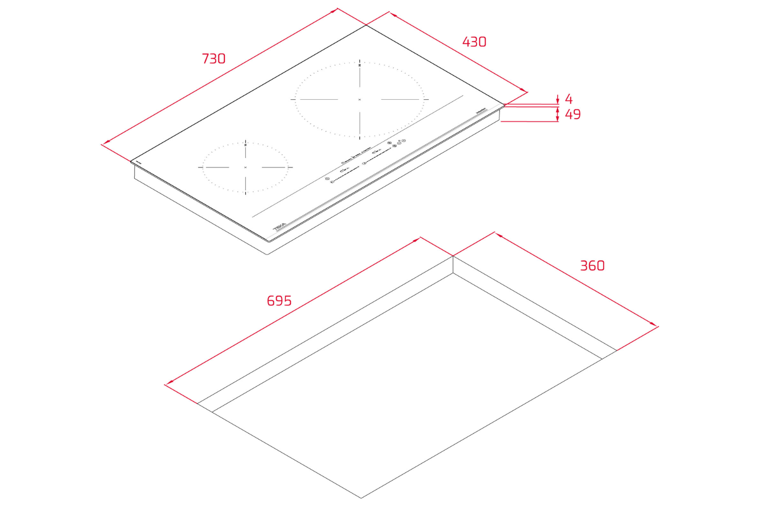 Bếp Từ Đôi Teka IZC 72610 MST BK | Lắp Âm 2 Vùng Nấu
