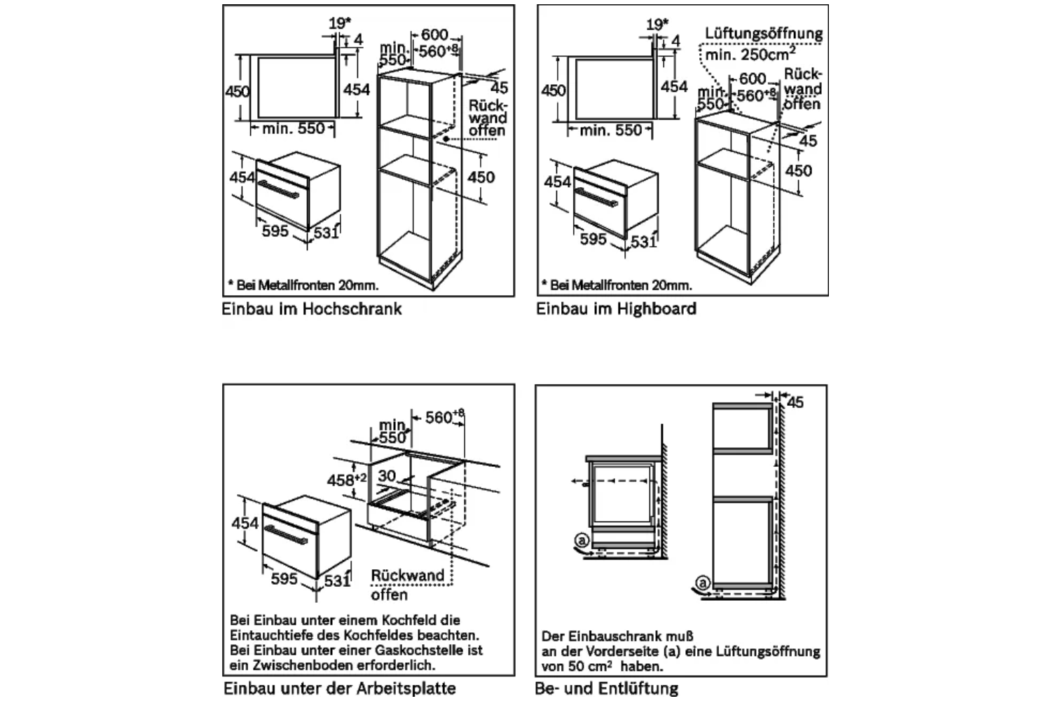Lò Vi Sóng Có Nướng Bosch HBC84K533 Serie 8 | Lắp Âm 36 Lít