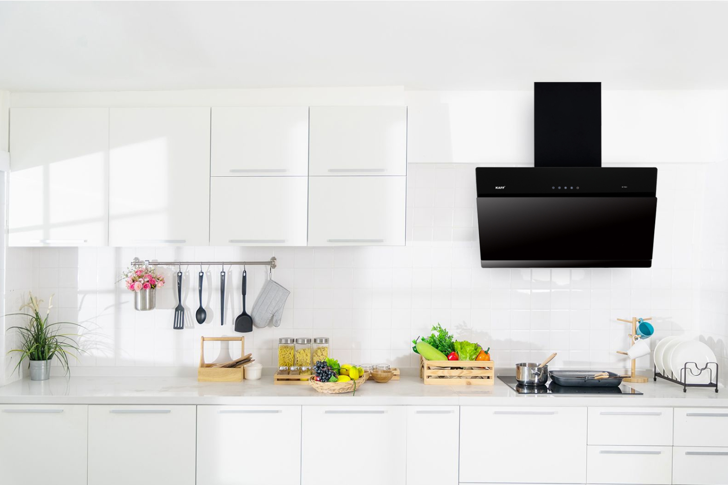 Máy Hút Mùi Áp Tường Kính Vát Kaff KF-70LH | 70cm