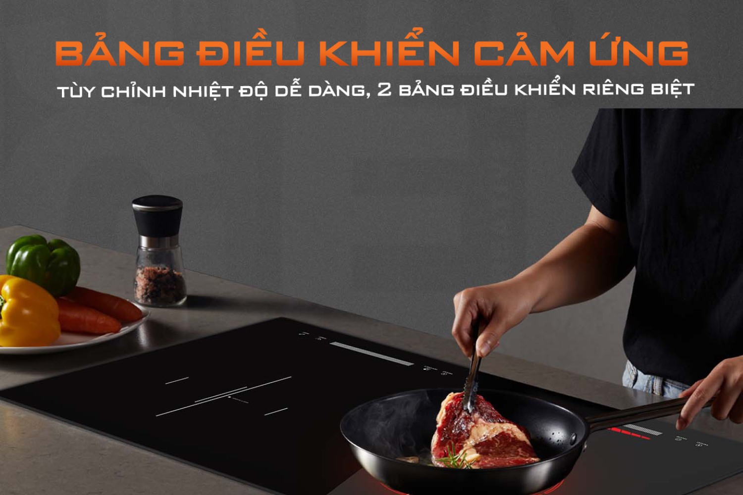 Bếp Điện Từ Kết Hợp Hồng Ngoại Junger CEJ-203-IF | Lắp Âm 2 Vùng Nấu