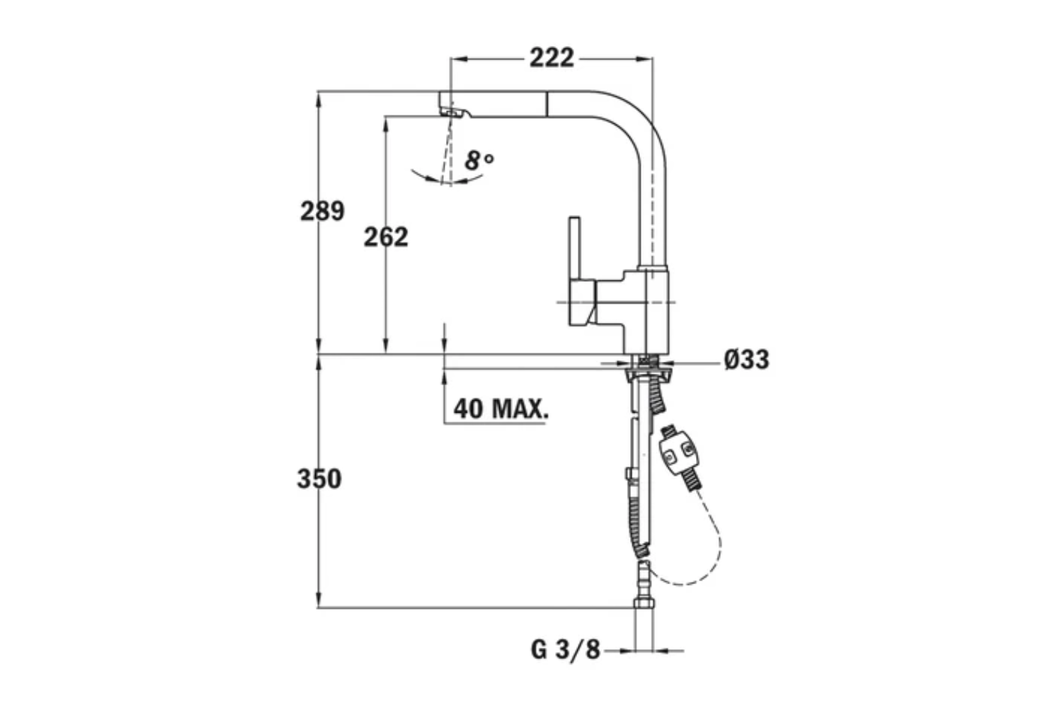 Vòi Rửa Bát Nóng Lạnh Teka ARK 938 23938120CN