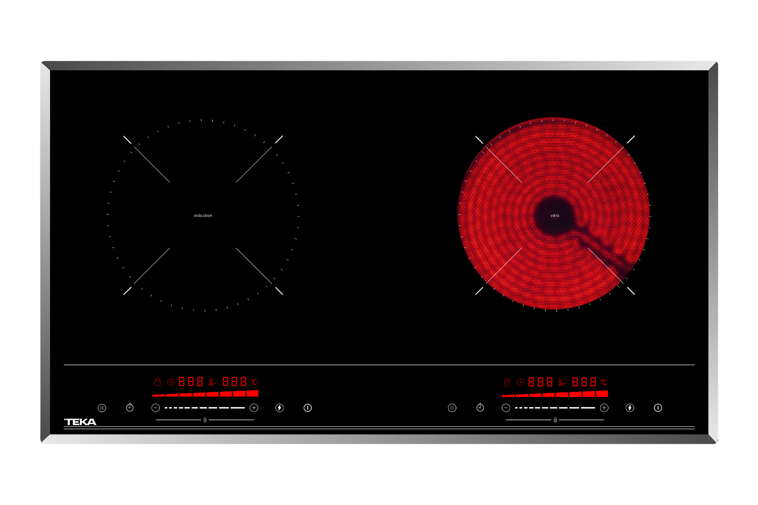 Bếp Điện Từ Kết Hợp Hồng Ngoại Teka HIC 7320 D | Lắp Âm 2 Vùng Nấu