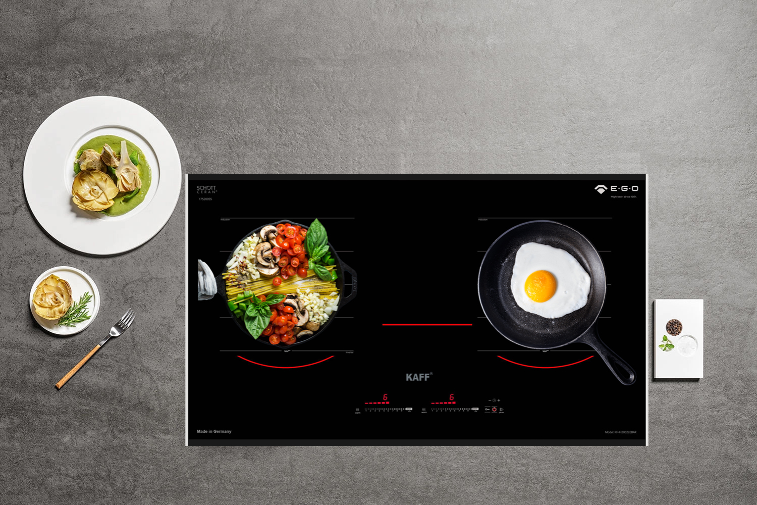 Bếp Từ Âm KAFF KF-IH2002LeBar | 02 Vùng Ghép Nối