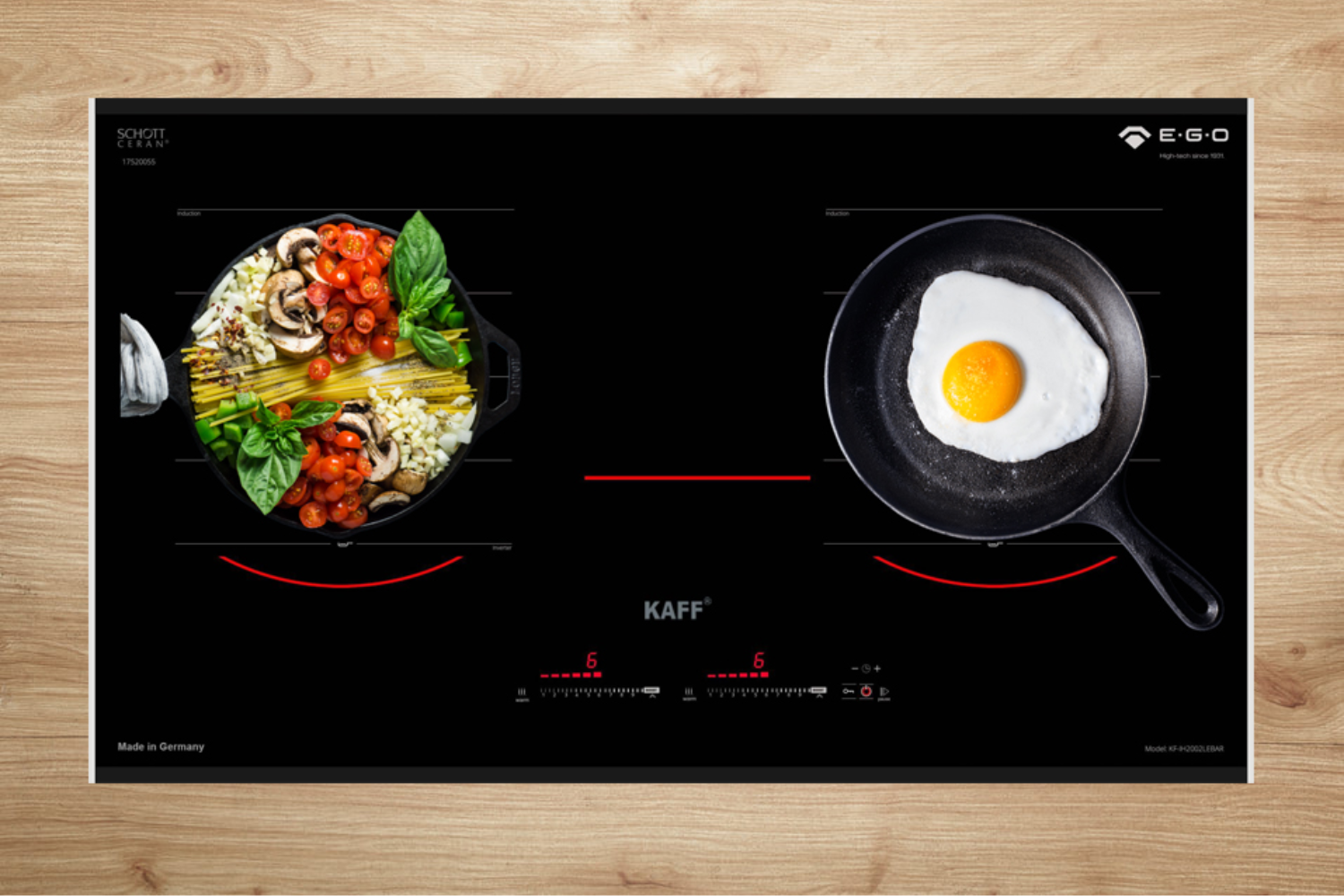 Bếp Từ Âm KAFF KF-IH2002LeBar | 02 Vùng Ghép Nối