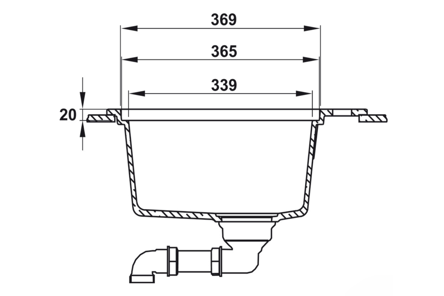 Chậu Rửa Bát 1 Hố Bằng Đá Granstone Hafele Essence HS22-GEN1S60M (577.25.320) | Màu Đen