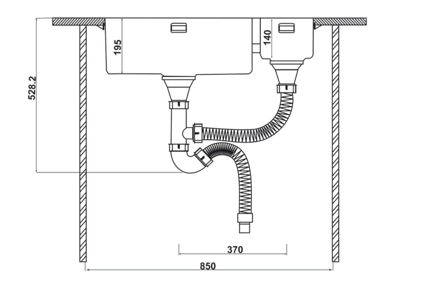Chậu Rửa Bát 2 hố Inox 304 Hafele HS21-SSN2S80P 567.94.080