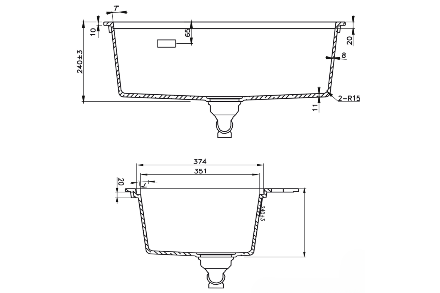 Chậu Rửa Bát 1 Hố Bằng Đá Granstone Hafele Essence HS22-GEN1S90M 577.25.430 | Màu Kem