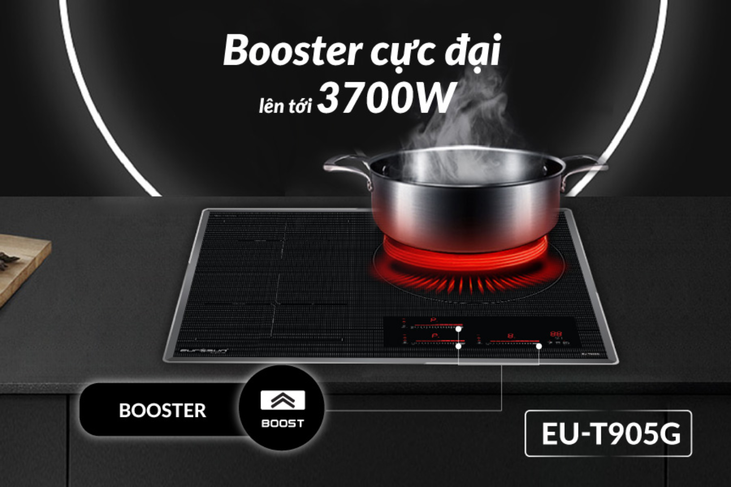 Bếp Từ Eurosun EU-T905G | Lắp Âm 3 Vùng Nấu