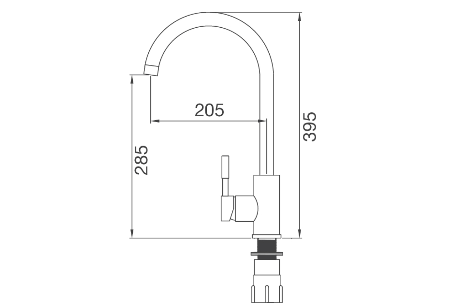Vòi Rửa Bát 1 Nguồn Nước Lạnh Malloca K569-C | Inox 304 (ECO)
