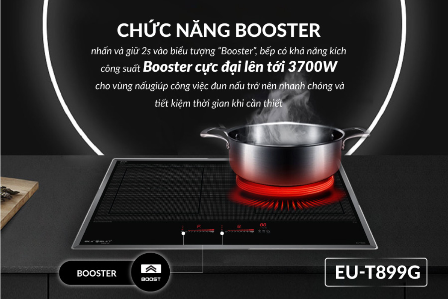 Bếp Từ Đôi Eurosun EU-T899G | Lắp Âm 2 Vùng Nấu