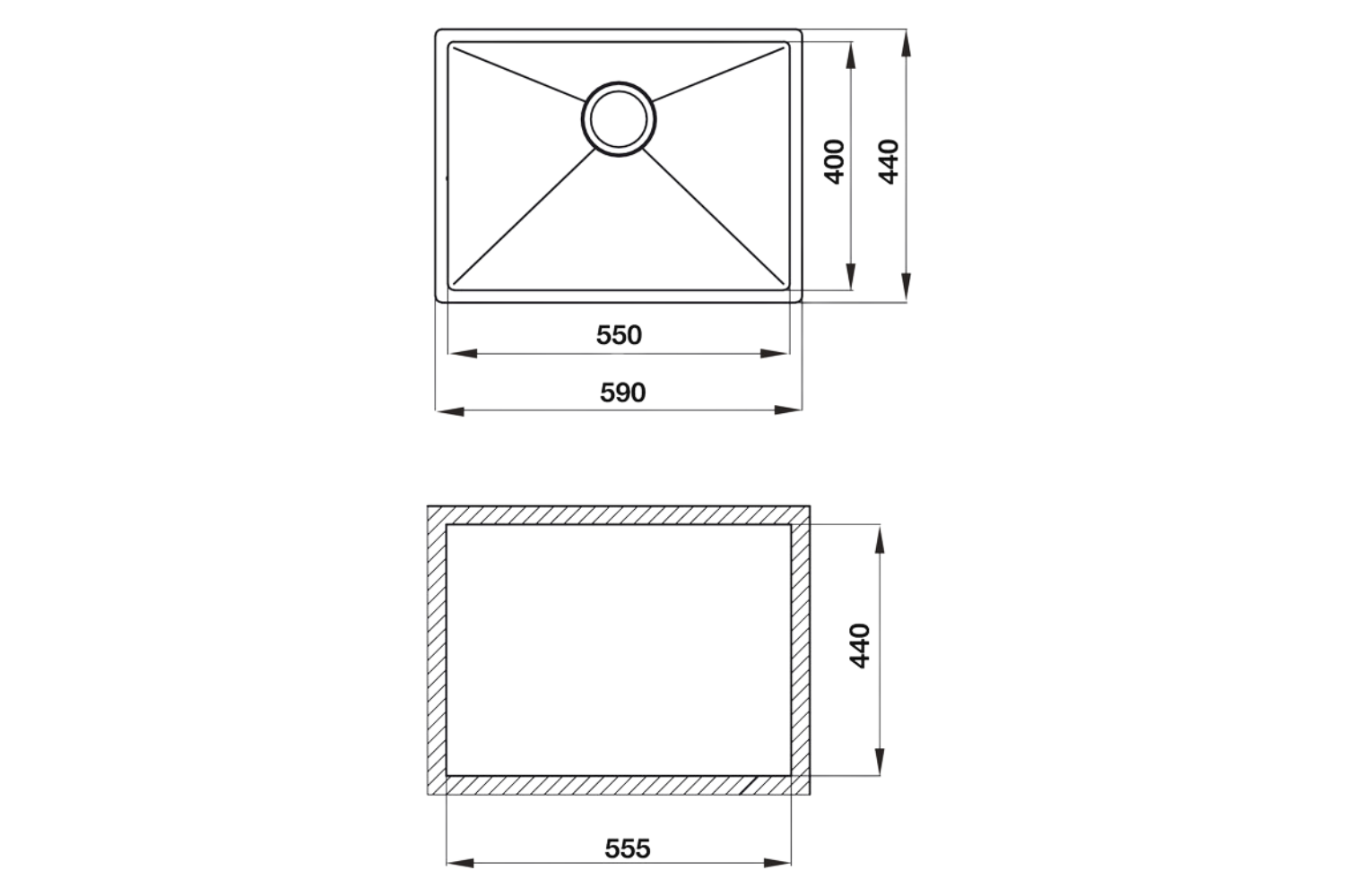 Chậu Rửa Bát 1 Hố Inox 304 Hafele HS19-SSN1S60 567.20.397