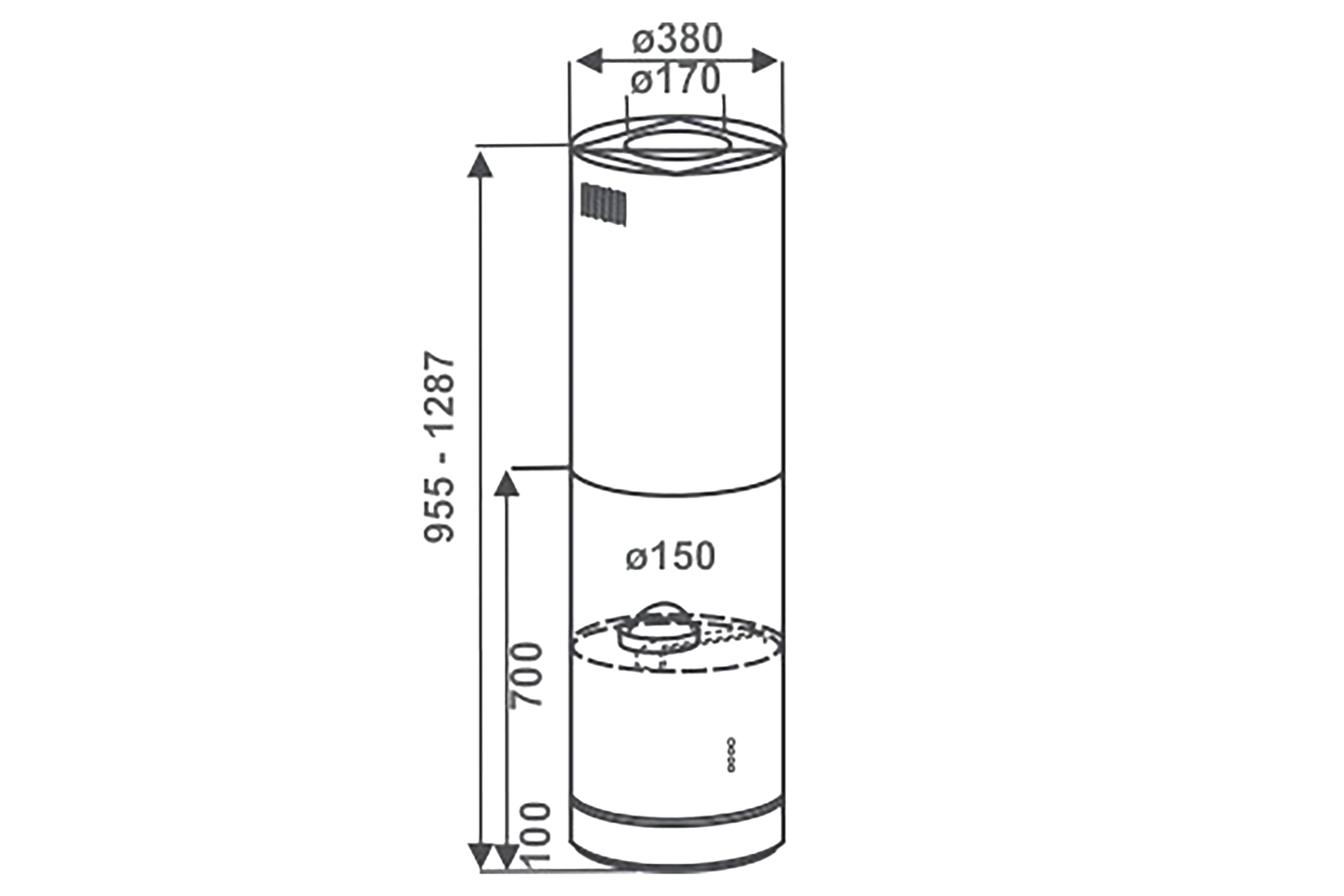 Máy Hút Mùi Treo Độc Lập Canzy CZ 7038GB