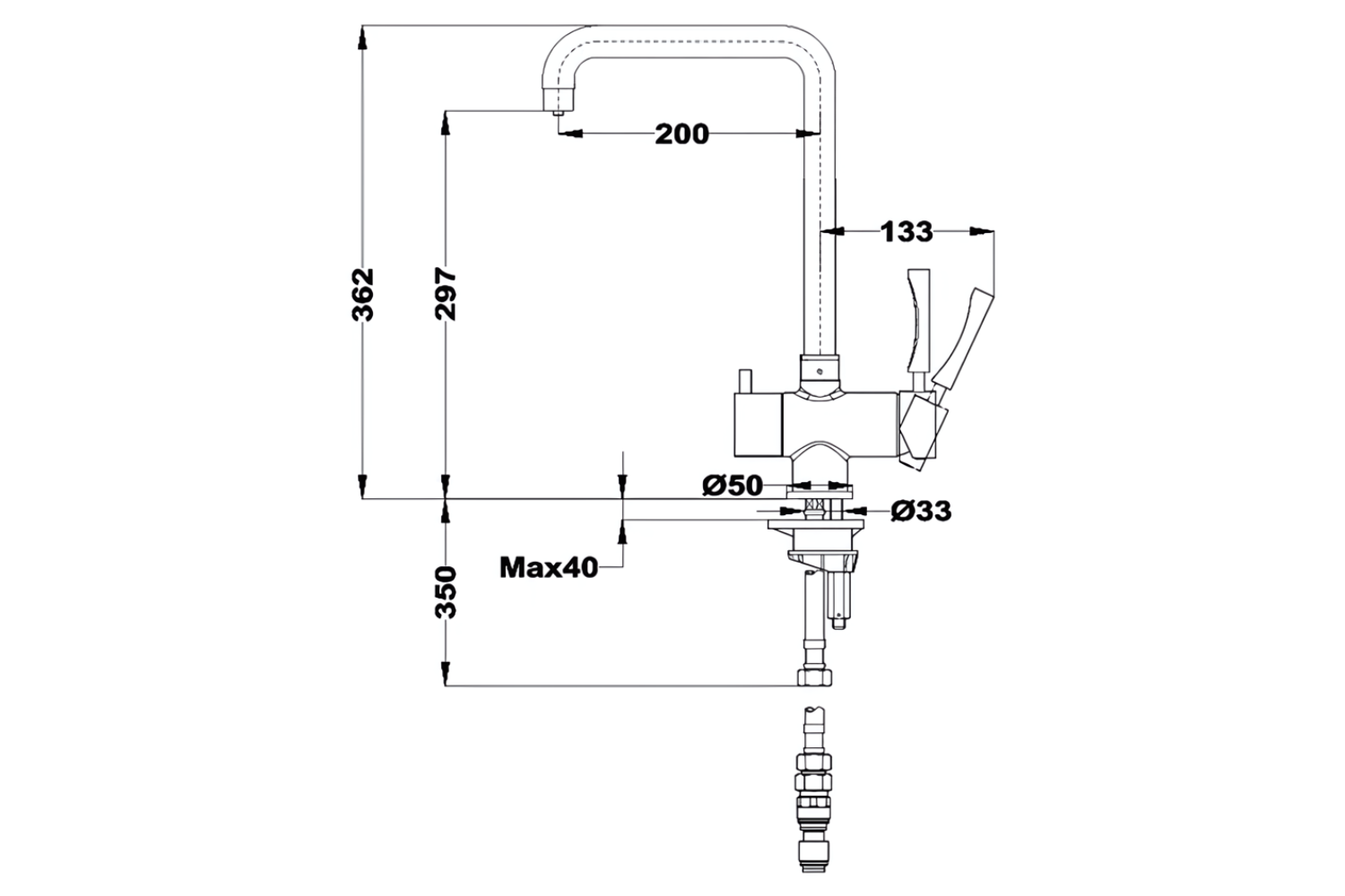 Vòi Rửa Bát Nóng Lạnh Teka OS 210 116090000
