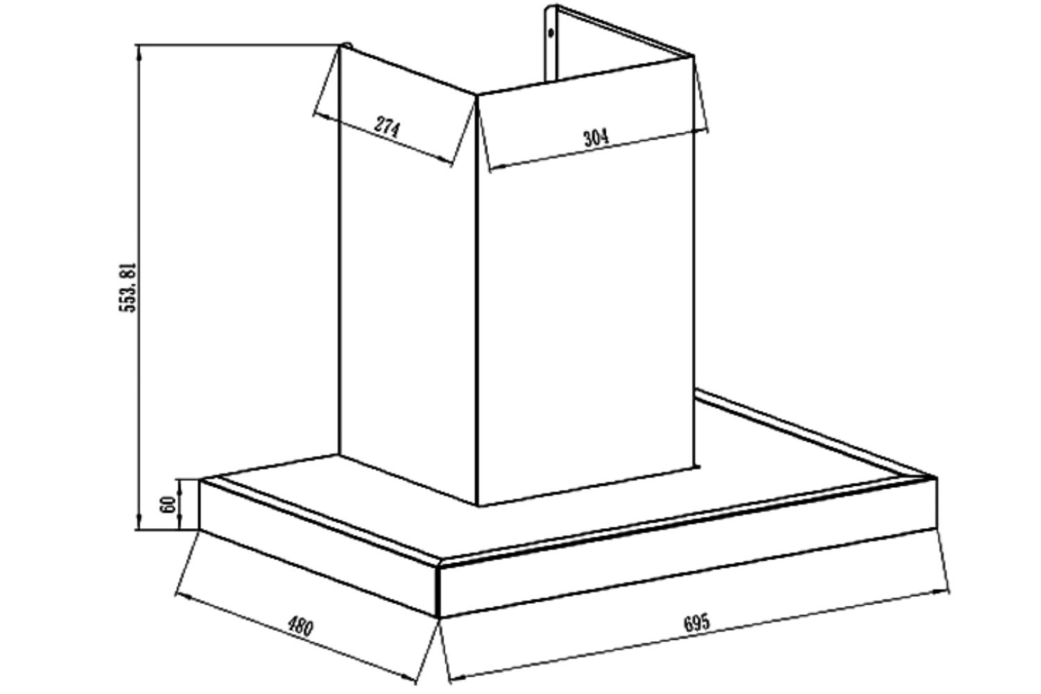 Máy hút mùi chữ T Canzy CZ TK170