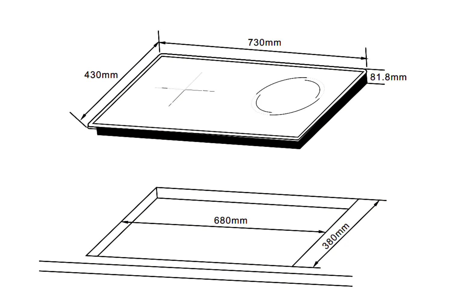 Bếp Điện Từ Đôi Hafele HC-H7321B (536.61.856) | Lắp Âm 01 Điện 01 Từ