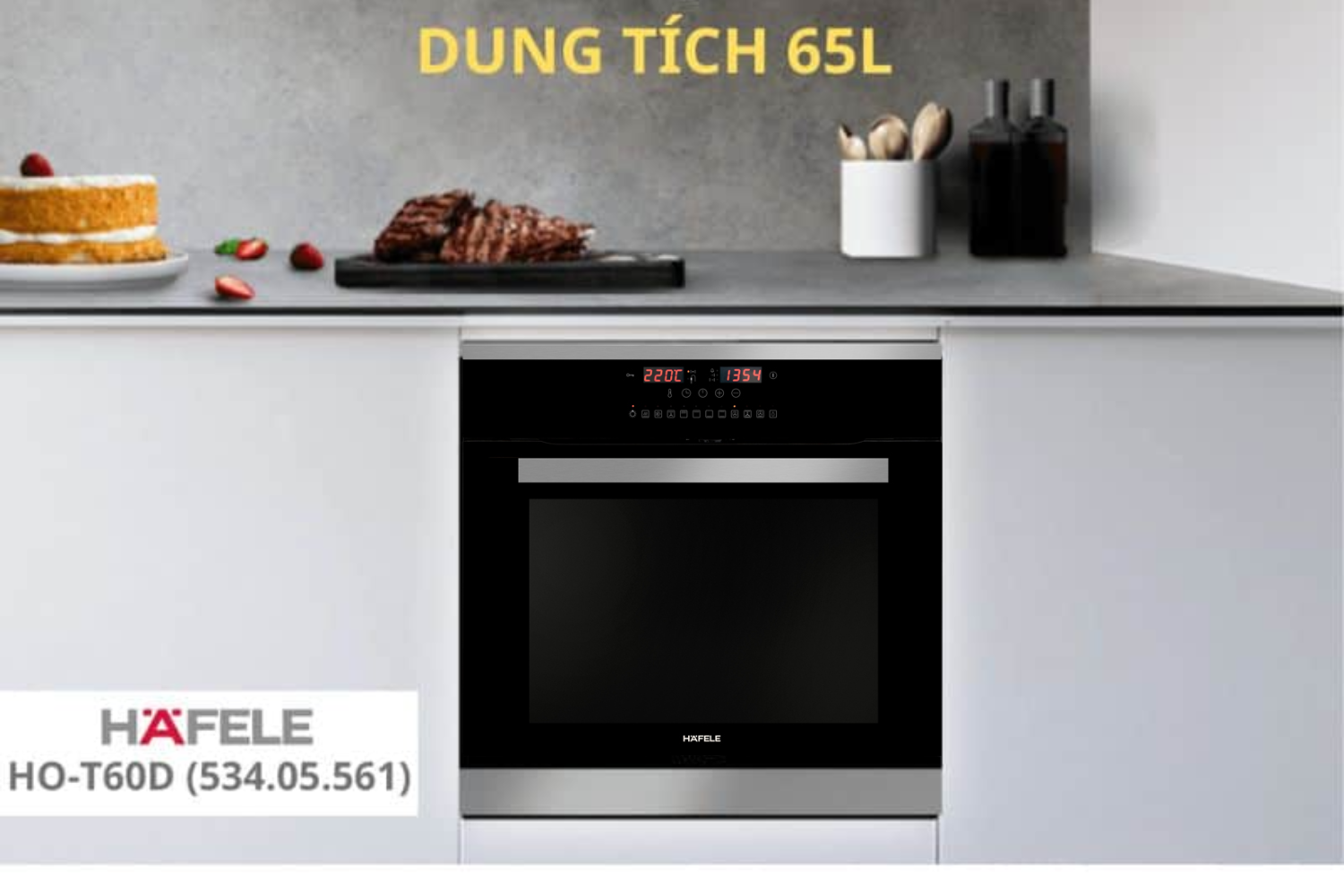 Lò Nướng Âm Tủ Hafele HO-T60D (534.05.561) | Dung Tích 65 lít