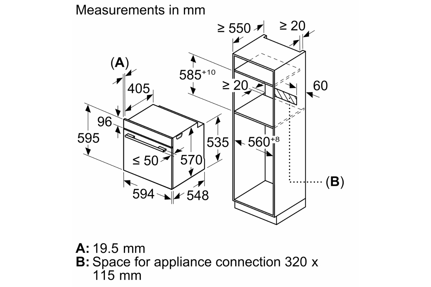 Lò Nướng Bosch HBG634BW1 Series 8 | Lắp Âm 71 Lít