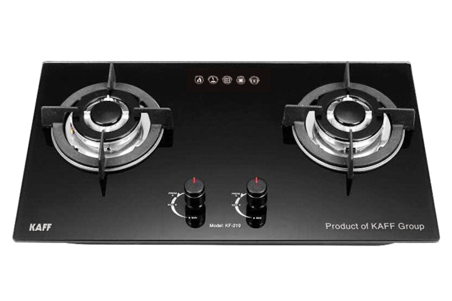 Bếp Gas Đôi Kaff KF-219 | Kính Âm 02 Vùng Nấu