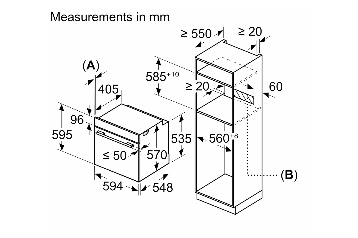 Lò Nướng Bosch HBA5360B0K Serie 6 | Lắp Âm 71 Lít