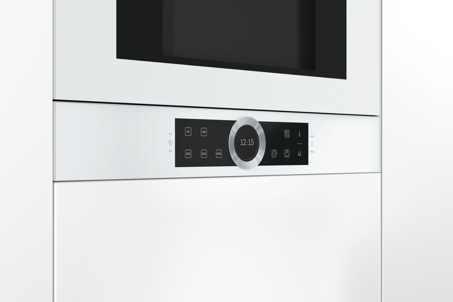 Lò Vi Sóng Kính Trắng Bosch BFL634GW1 Serie 8 | Âm Tủ 21 Lít