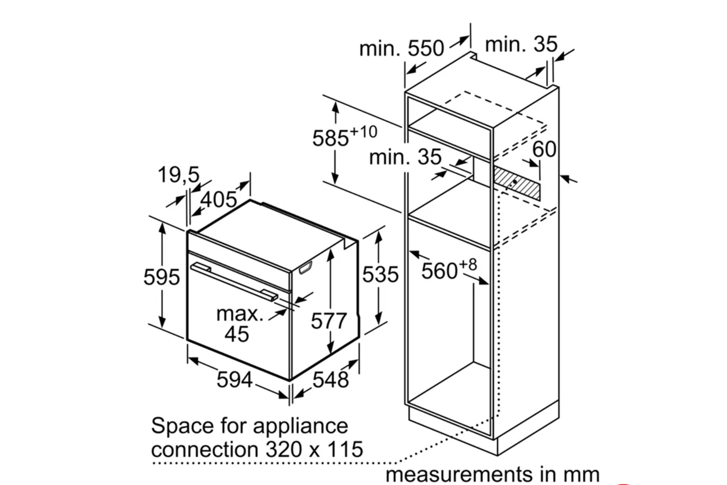 Lò Nướng Air Fry Bosch HBG7741B1 Serie 8 | Lắp Âm 71 Lít