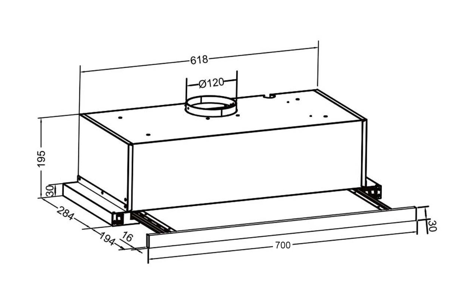 Máy hút mùi âm tủ Eurosun EH-70AF85S | 70cm