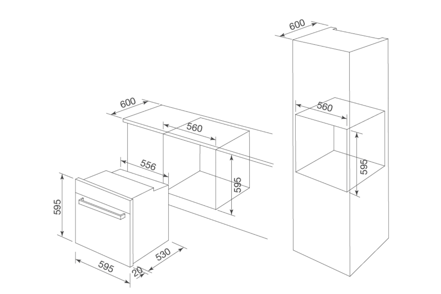 Lò Nướng Malloca MOV-575 ECO | Lắp Âm 57 Lít