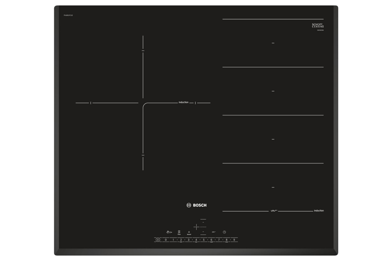 Bếp Từ Âm Bosch PXJ651FC1E Serie 6 | 03 Vùng Nấu Ghép Nối