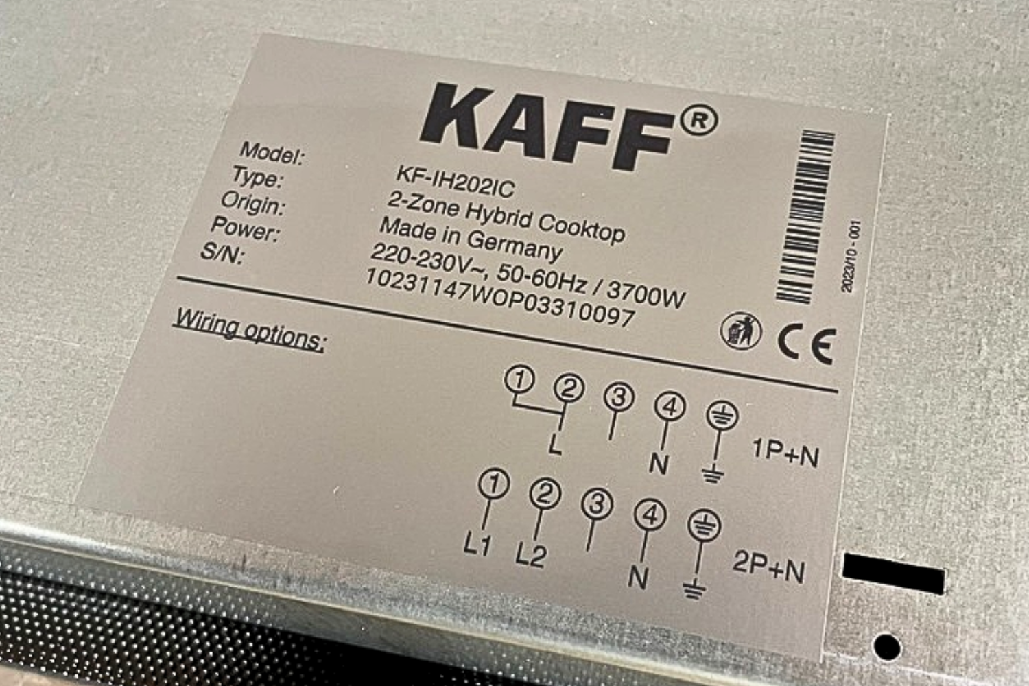 Bếp Điện Từ Âm KAFF KF-IH202IC | 01 Từ - 01 Hồng Ngoại