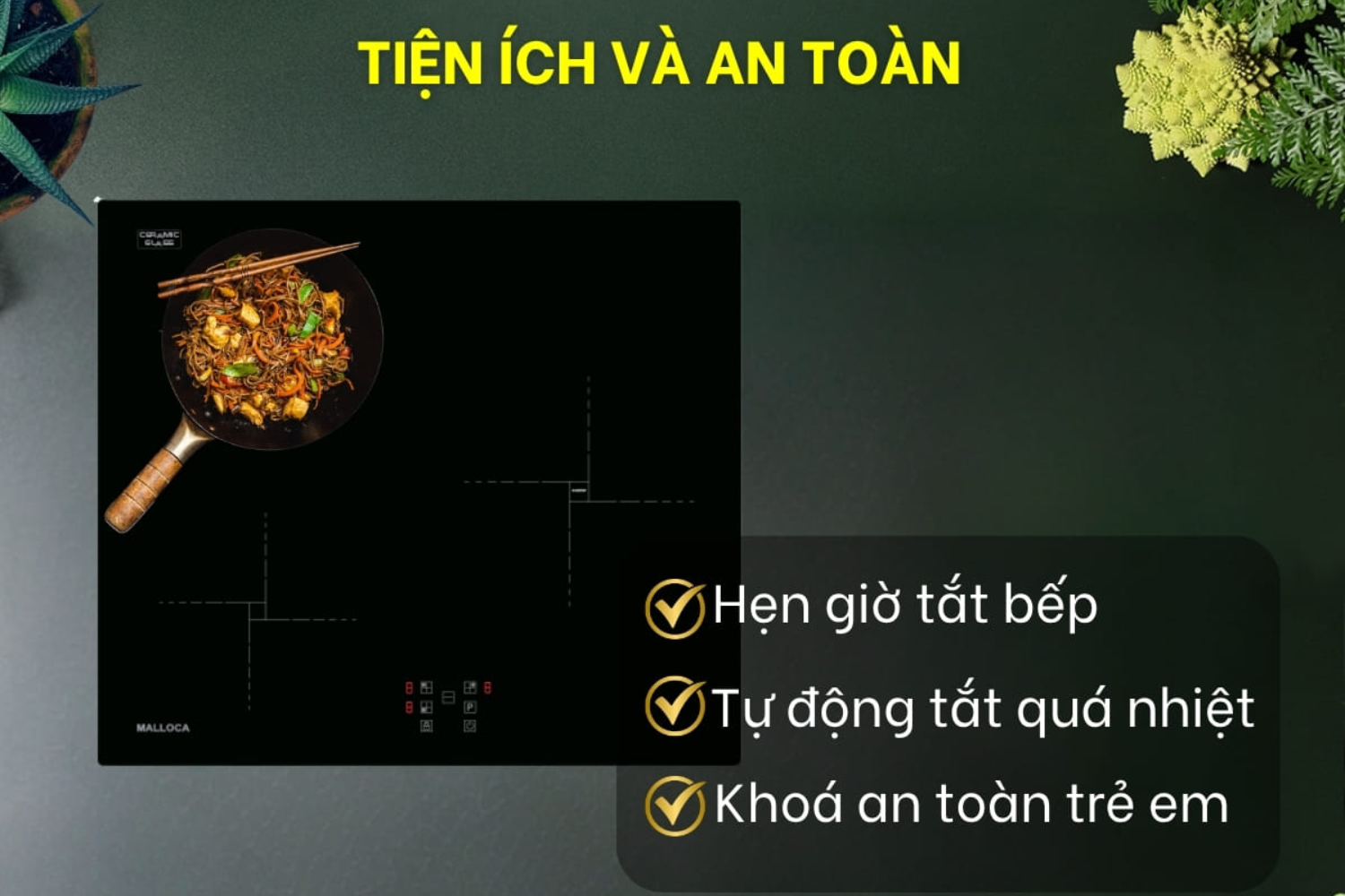 Bếp Từ Malloca MIH 593 ECO | Kính Âm 03 Vùng Nấu