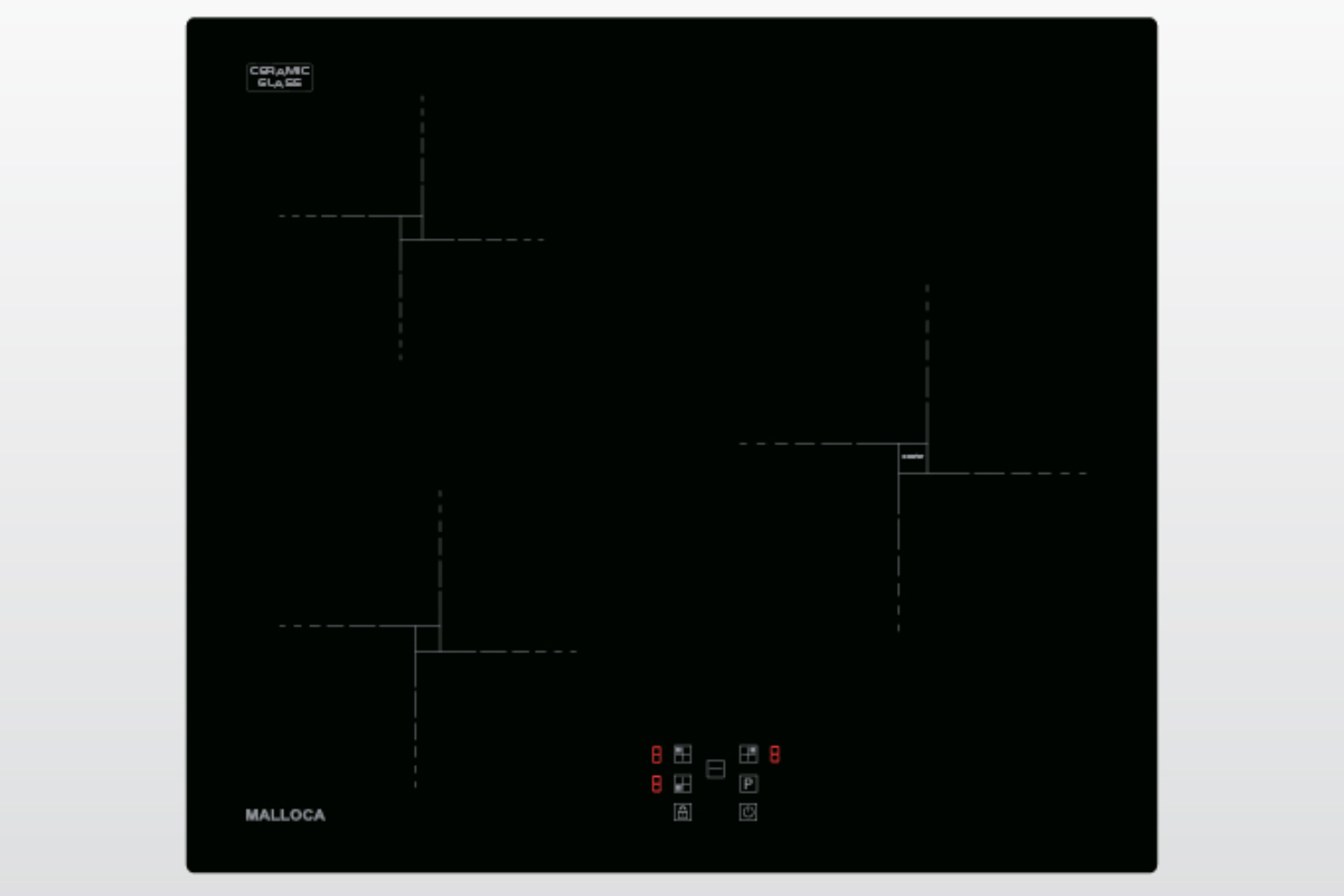 Bếp Từ Malloca MIH 593 ECO | Kính Âm 03 Vùng Nấu