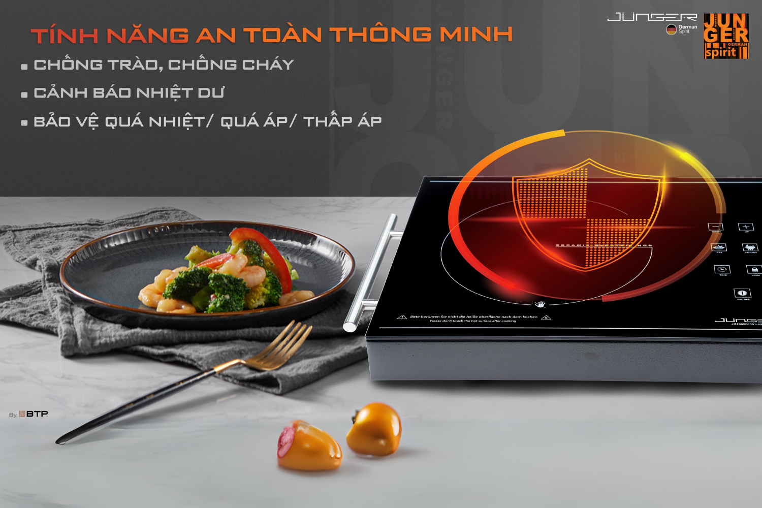 Bếp Điện Hồng Ngoại Đơn Junger ASC-86 | Lắp Dương 1 Vùng Nấu