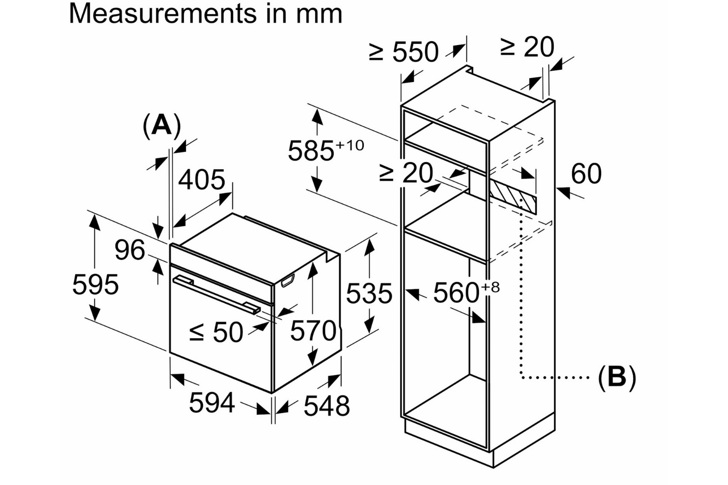 Lò Nướng Bosch HBA512ES0 Series 4 | Lắp Âm 71 Lít